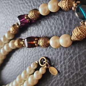 VTG Pearl and Gold Beaded Necklace